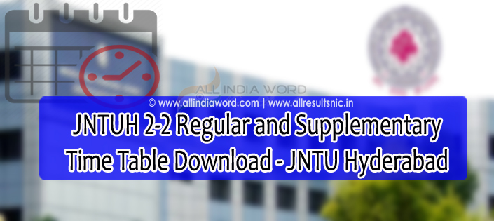 JNTUH 2 2 Time Table 2024 Download JNTUH 2nd Year 2nd Sem B.Tech