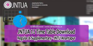 JNTU Anantapur 1-2 Sem Exam Dates 2021