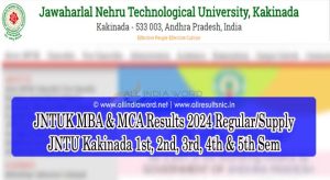 JNTUK MBA/MCA Results 2024
