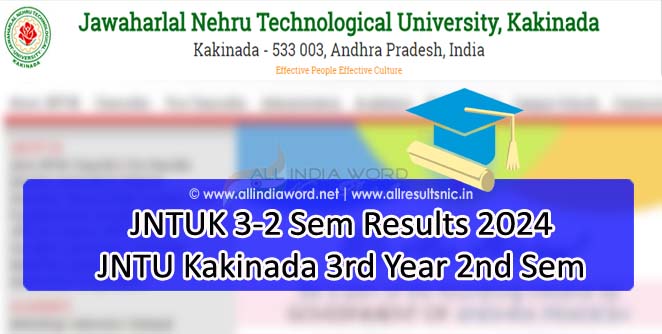 JNTUK 3rd Year 2nd Semester Results 2024