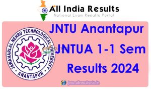 JNTUA 1st Year 1st Semester Results 2024